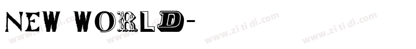 new world字体转换